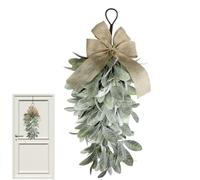 Generico Door Wreath - PP, 23.6x15.7x3.14in Spring Swag Teardrop Design | Artificial Greenery Rustic Decor, Front Door Wreath for Porch, Patio, Garden, Yard, Apartment, Farmhouse, Easter