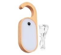 Genérico Doorknob Light - Warm White Motion Sensor Light, Message 500 mAh Rechargeable Night Light, Wood LED Rechargeable Motion Sensor Doorknob Message Board Night Light For Bedroom Kids & Adults