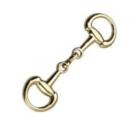 Generico Double D-Ring Bit, Alloy Snaffle Connector, Equestrian Clasp with Feature, Jewelry Accessory, Fashion Hardware Component with Polished Finish, Craft Item for Shoes Purse Bag