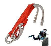 Generico Double Diving Hook | Convenient To Use Hook Stainless Steel Reef Hooks - Increased Reliability Stable Safety Rope & for Divers, Underwater Activities, Underwater Photography