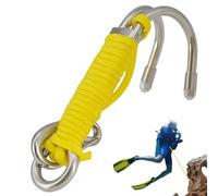 Generico Double Diving Hook | Convenient To Use Hook Stainless Steel Reef Hooks - Increased Reliability Stable Safety Rope & for Divers, Underwater Activities, Underwater Photography