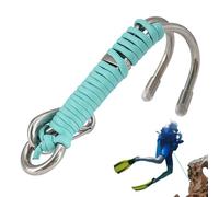 Generico Double Diving Hook | Convenient To Use Hook Stainless Steel Reef Hooks - Increased Reliability Stable Safety Rope & for Divers, Underwater Activities, Underwater Photography