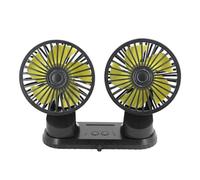 Generico Double Head Car Fan - Dashboard USB Mute Air Circulation Fan, 3-Speed Cooling System With Aromatherapy Feature | Head Ventilator For Cars, Trucks, Travel, Home Use