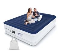Generico Double Inflatable Mattress 152 x 203 x 56 cm Raised Double Inflatable Bed, Integrated Electric Pump, Raised Cushion and Structured I-Beam Technology, 56 cm Height