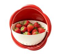 Generico Double Layer Fruits Draining Basket - Bowl with Rotatable Strainer