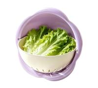 Generico Double Layer Fruits Draining Basket - Bowl with Rotatable Strainer