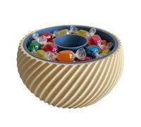 Generico Double Layer Nut Serving Container With Storage | Snack Holder With Lid, Party Tableware With Practical Style, Multi Purpose Bowl For Serving Nuts And Snacks On Table Or Outdoor Picnic