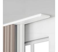 Generico Double Row Ceiling Curtain Track, Curtains Rails Aluminum, Built-in Soundproof Strips Mute Rollers Double Curtain Rods 100kg Load-Bearing for Living Room Bedroom Hospital(Bianca,8.7(m))