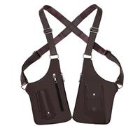 Generico Double Shoulder Armpit Bag, Anti-Theft Hidden Adjustable Strap Holster, Water Resistant Crossbody Pack (Brown)