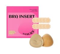 Generico Double Sided Sticky Bra - Push Up Sticky Bra Inserts | Strapless Double Sided Adhesive | Adhesive Tape Nipple Covers for Bathing Swim Sports Dress Swimsuit Bikini | 6 X 6 Cm