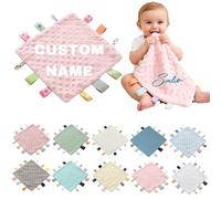 Generico Doudou Neonato Personalizzato con Nome, Oggetto di Comfort con Nome Ricamato, Morbido e Sicuro per il Bambino, Regalo Neonato Maschio o Femmina 0-24 Mesi, Regalo Bambino (Style 1)