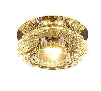 Generico Downlight da incasso in cristallo K9 | Lampada da pannello a LED for camera da letto, cucina, ingresso, ufficio(3W,3000K Warm light)