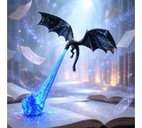 Generico Dragon Bookshelf Nook Light, Fire Breathing Dragon Book Nook (#4,9.8 * 11.4in)