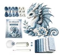Generico Dragon DIY Sewing Kit - 3D Handmade Dragon Craft Kit With Pre-Cut Fabric & Accessories | Sew Your Own Animal Plush Project | For Teens, Adults, Beginners, Home Decor & Creative Crafting