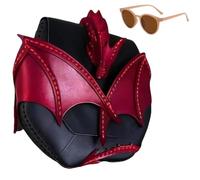 Generico Dragon Embrace PU Leather Shoulder Bag, Handmade Dragon Satchel with Wing and Spine, Unique Novelty Vintage Crossbody