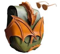 Generico Dragon Embrace PU Leather Shoulder Bag, Handmade Dragon Satchel with Wing and Spine, Unique Novelty Vintage Crossbody