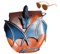 Generico Dragon Embrace PU Leather Shoulder Bag, Handmade Dragon Satchel with Wing and Spine, Unique Novelty Vintage Crossbody