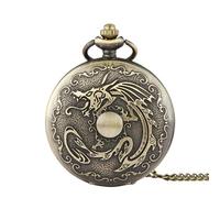 Generico Dragon Pocket Watch for Men - Unisex Animal Design, Decorative Mechanical Movement, Classic Chain Accessory | Elegant Vintage Timepiece for Men Women Costume Cosplay Collectors Gift