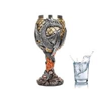 Generico Dragon Wine Glasses - Medieval Calice | Tazza di bevanda in acciaio inossidabile medievale | Coppa creativa del Sacro Graal Medieval, Dragon Design Cup perfetti per bevande e riunioni quotid