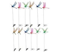 Generico Dragonfly Bird Set, 3D Realistic Dragonfly Ornaments, Outdoor Bird Control Devices with Reflective Wings, Hanging Garden Decor, Twelve Piece Value Pack, Ideal for Yard Farm And Fruit Trees