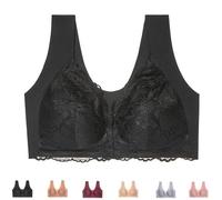Generico Dream of Up Bra - Dreamofup Seamless Full Coverage Front Closure Support Bra, Lace Push Up Bra, Comfort & Sleep Bra for all Shapes (Black,5XL)