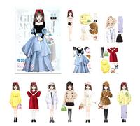 Genérico Dress Up Doll - Magnetic Dress Up Doll | Princess Dress Up Sticker Book | Magnetic Princess Dress Up Paper Doll Book, Princess Magnetic Dress Up Doll Figure For Kids - Kids Dress Up Set
