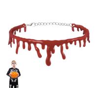 Generico Dripping Blood Necklace - Gothic Vampire Party Costume Jewelry - Goths Vampire Clavicle Jewelry Decorations for Performance Cosplay Party Role Play Holiday Festival Stage Themed Events