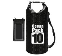 Generico Dry Bag, Waterproof Pouch, 16.14 Inches Roll Top Lightweight Storage Backpack, Compact Outdoor Gear for Camping, Commuting, Shopping, Splashes, Hiking, or Beach Trips, Black