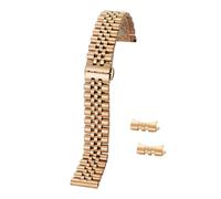 Generico DSHDFJ 12/13/14/16/17/18/19/20/21/22mm cinturino in acciaio inossidabile braccialetto interfaccia ad arco cavo con perni di utensili Sostituisci(Rose Gold,17mm)