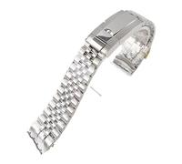 Generico DSHDFJ 20 Mm Cinturino For Cinturino In Acciaio Inossidabile 316L Pezzi Di Ricambio Sistema Di Blocco Scorrevole Spazzolato/lucidato(Jubilee band)