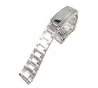 Generico DSHDFJ 20 Mm Cinturino For Cinturino In Acciaio Inossidabile 316L Pezzi Di Ricambio Sistema Di Blocco Scorrevole Spazzolato/lucidato(Middle polished)