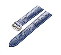 Generico DSHDFJ Bovina Dello Strato Di Testa Del Cinturino In Pelle Compatibile Con Gli Accessori For Braccialetti Da Uomo E Da Donna Con Cinturino(Blue,21mm)