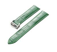 Generico DSHDFJ Bovina Dello Strato Di Testa Del Cinturino In Pelle Compatibile Con Gli Accessori For Braccialetti Da Uomo E Da Donna Con Cinturino(Green,18mm)