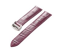 Generico DSHDFJ Bovina Dello Strato Di Testa Del Cinturino In Pelle Compatibile Con Gli Accessori For Braccialetti Da Uomo E Da Donna Con Cinturino(Purple,20mm)