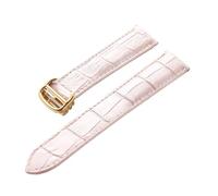 Generico DSHDFJ Bovina Dello Strato Di Testa Del Cinturino In Pelle Compatibile Con Gli Accessori For Braccialetti Da Uomo E Da Donna Con Cinturino(Pink gold buckle,16mm)