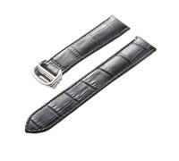 Generico DSHDFJ Bovina Dello Strato Di Testa Del Cinturino In Pelle Compatibile Con Gli Accessori For Braccialetti Da Uomo E Da Donna Con Cinturino(Black,20mm)