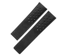 Generico DSHDFJ Bracciale In Pelle Di Mucca Opaca Da 22 Mm Compatibile Con CARRERA Monaco Series Uomo Polso Cinturino Vintage Cinturino Marrone(Black-Strap)