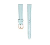 Generico DSHDFJ Bracciale in pelle genuina 14mm 16mm 18mm 20mm Soft watch watch band Semplice orologio cinturino da donna con cinturino in pelle da donna colore blu(Sky blue rose bk,20mm)