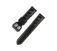 Generico DSHDFJ Bracciale Orologio In Vera Pelle 20mm 22mm 24mm Cinturino Orologio Loop 20 22 24 Mm Cinturino Vintage Cinturino In Pelle Fatto A Mano Marrone(Black B,24mm)