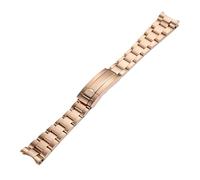 Generico DSHDFJ Cinturino da polso in acciaio inossidabile massiccio, compatibile con Daytona Oyster Perpetual Submariner Seiko NH35, da 20 mm e 21 mm.(Middle rose gold,20mm)