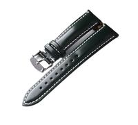 Generico DSHDFJ Cinturino For Orologio In Pelle Verniciata Lucida 18 19 20 21 22 Mm A Sgancio Rapido, Bracciale Morbido Da Uomo Di Vacchetta Marrone Blu Verde Vintage(Green,19mm)