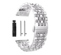 Generico DSHDFJ Cinturino in acciaio inossidabile compatibile con Galaxy Watch 3 LTE 41mm 45mm Cinturino Bracciale for Gear Sport/S2 S3 42mm 46mm 20mm 22mm Cinturini(Black gold,For Active)