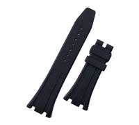 Generico DSHDFJ Cinturino In Morbida Gomma Siliconica Da 26 Mm Compatibile Con I Ganci AP Strap 15400/15500/26331(Black,Black Hooks,Rose Buckle)