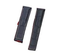 Generico DSHDFJ Cinturino In Vera Pelle Da 20 Mm 22 Mm Compatibile Con TAG For HEUER Strap Series Men Top Brand Quality Band Soft WatchBand Wrist Bracelet(Blue brown line,Without buckle,20mm)