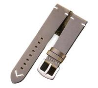 Generico DSHDFJ Cinturino In Vera Pelle Fatto A Mano Cera D'olio For Orologio In Bovina Smart 18mm 20mm 22mm 24mm Brwon Nero Verde Giallo(Green Silver Clasp,20mm)