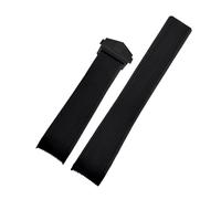 Generico DSHDFJ Gomma Compatibile Con TAG WAY201A/WAY211A 300 | 500 Cinturino Da Polso 21mm 22mm Arc End Cinturino Nero Blu Con Fibbia Pieghevole(Black black clasp,22mm)