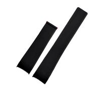 Generico DSHDFJ Gomma Compatibile Con TAG WAY201A/WAY211A 300 | 500 Cinturino Da Polso 21mm 22mm Arc End Cinturino Nero Blu Con Fibbia Pieghevole(Black no clasp,22mm)