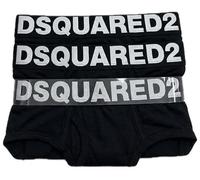 Generico Dsquared2 Slip Uomo Tripack 3 Pezzi, Intimo in Cotone Elasticizzato, Elastico in Vita con Logo, 95% Cotone 5% Elastan