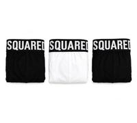 Generico Dsquared2 Slip Uomo Tripack 3 Pezzi, Intimo in Cotone Elasticizzato, Elastico in Vita con Logo, 95% Cotone 5% Elastan