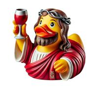 Generico Ducks in resina-3,5 pollici, statua di di natale di Pasqua, figurina religiosa, scultura a tema fede, figurina di resina Gesù | Statua delle vacanze decorative per il battesimo del compl